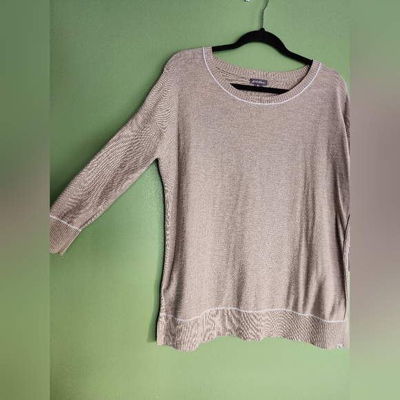 Eddie Bauer beige sweater small - Picture 2 of 5